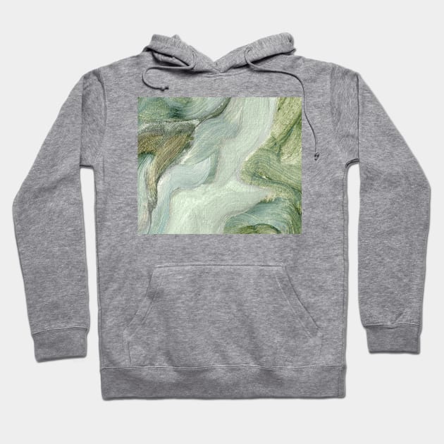 Mint Green Abstract Art Hoodie by Go Abstract Art